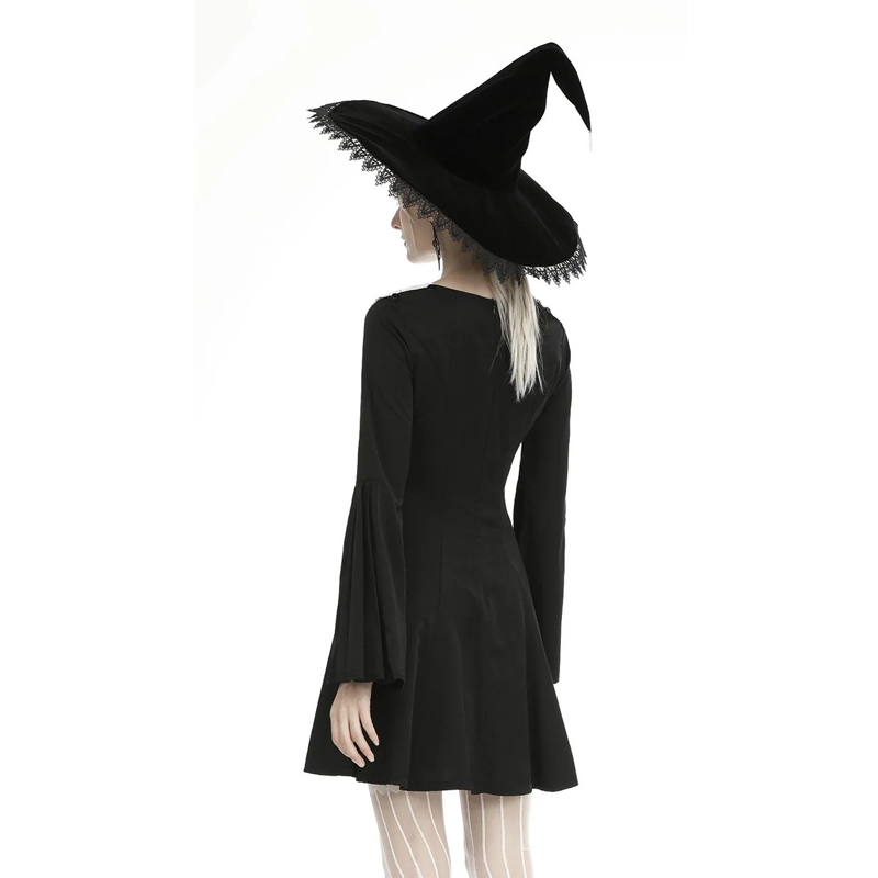 Goth Cross White Doll Collar Dress Adult