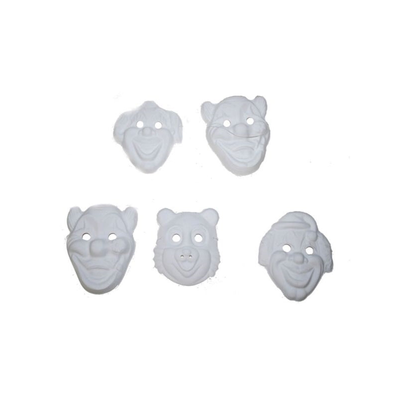 Paintable Animal/Clown Mask Assorted
