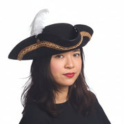 Pirate Hat Leatherlike Black 