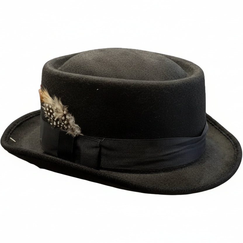 Pork Pie Hat Feather Trim 