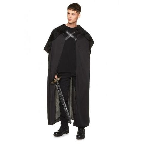Black Fur Cape Adult