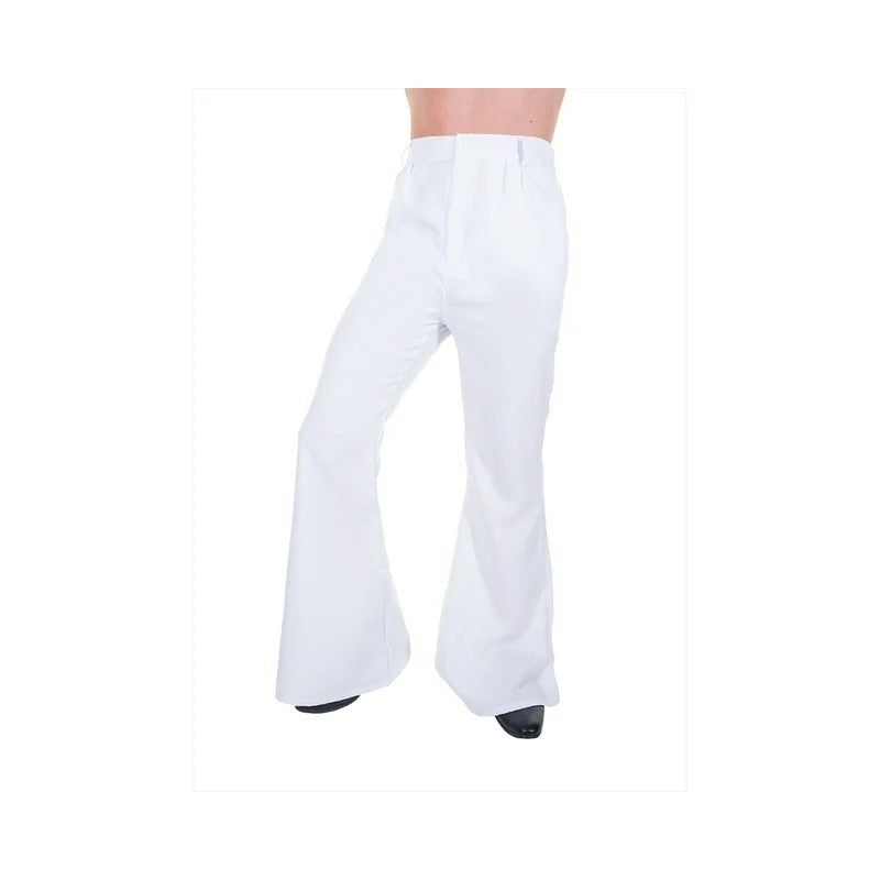Men's Flare Disco Pants Adult White 