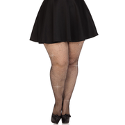 Plus Size Rhinestone Fishnet Tights