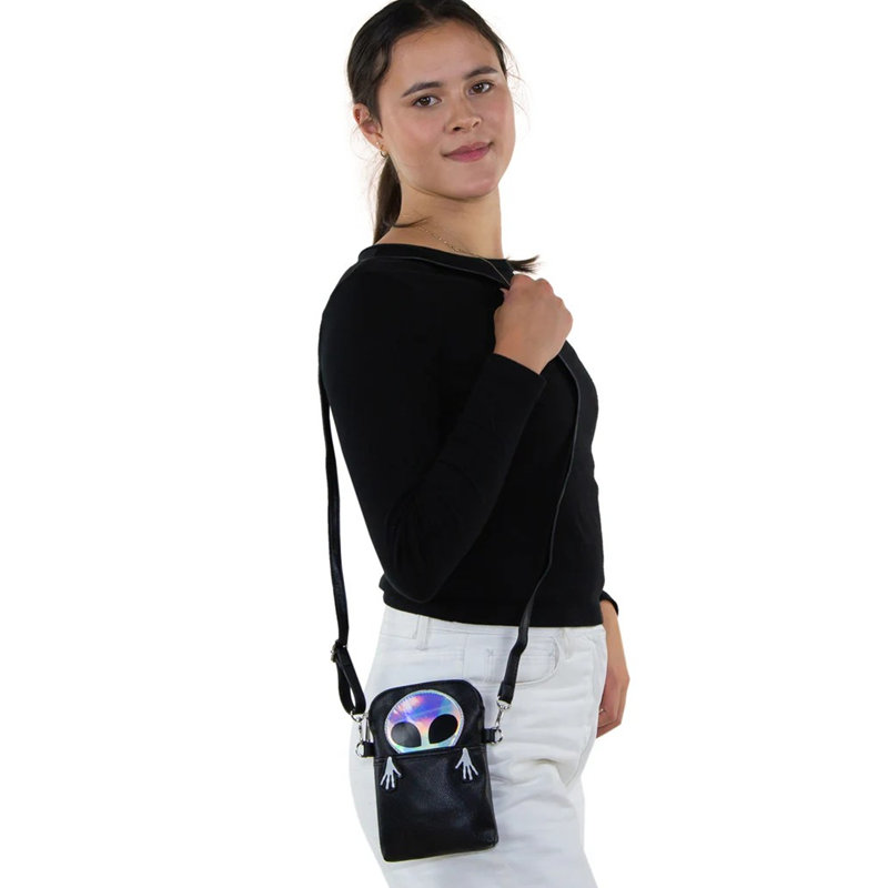 Peeking Alien Crossbody Pouch