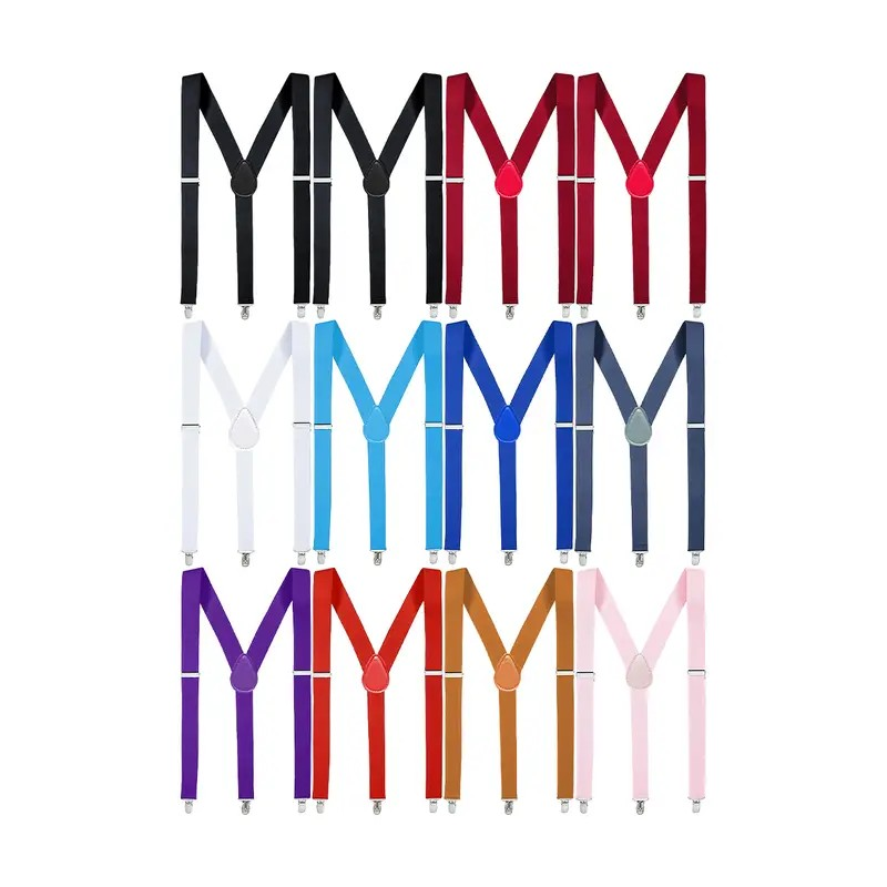 Assorted Clip-On Y-Back Suspenders Adult