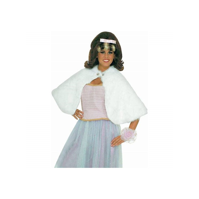 Stole Faux White Fur 
