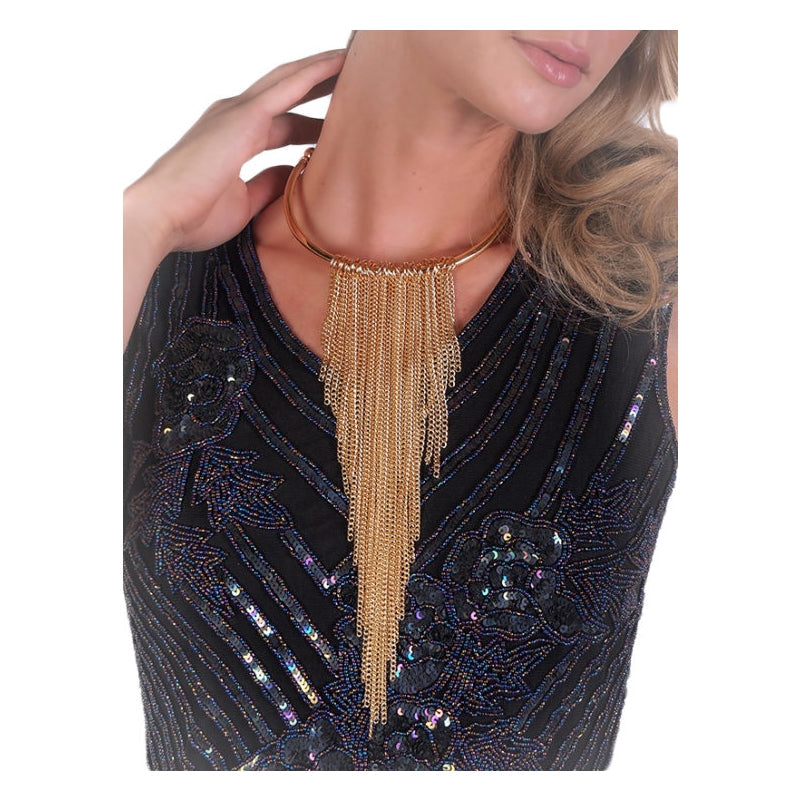 Necklace with Fringe Gold 