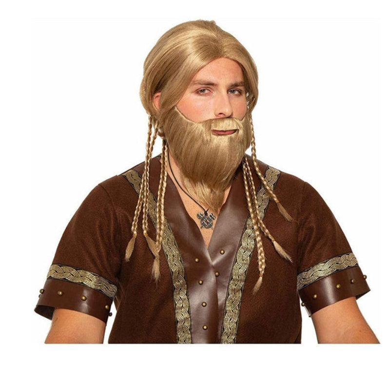Viking Wig and Beard Dark Blonde 