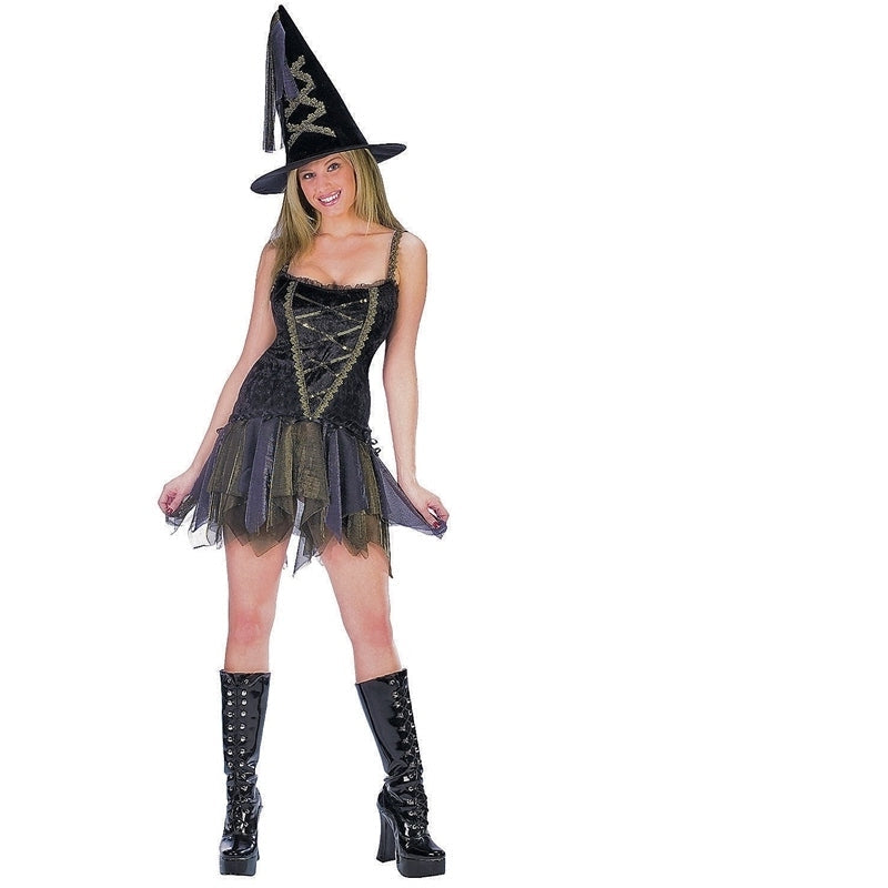 Sexy Flirty Witch Costume Size Medium/Large