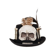Skull and Bone Top Hat Black Adult