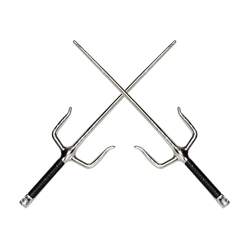 Ninja Sai Set Black/Silver Pair 13.5" 