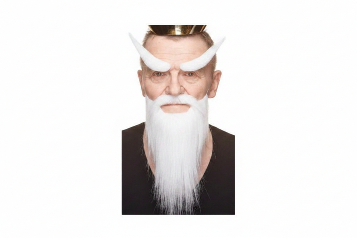 Shaolin Monk Mustache Beard and Eyebrows