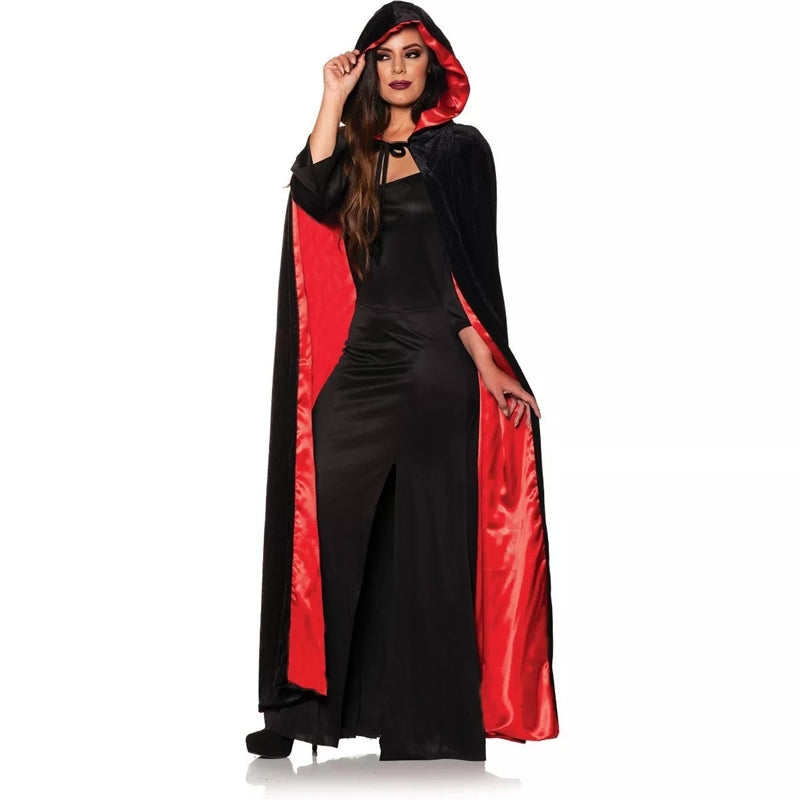 Cape 63" Black with Embossed Red Lining 