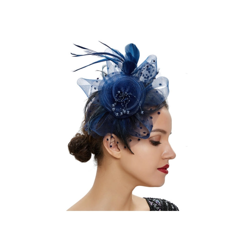 Fascinator Feather Headband with Veil