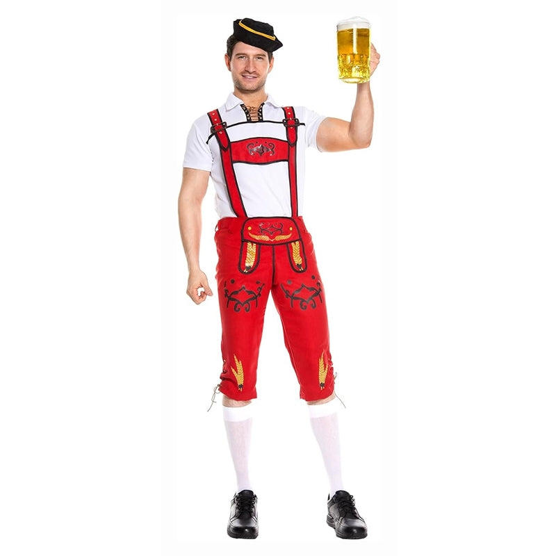 Lederhosen Men's Red Costume