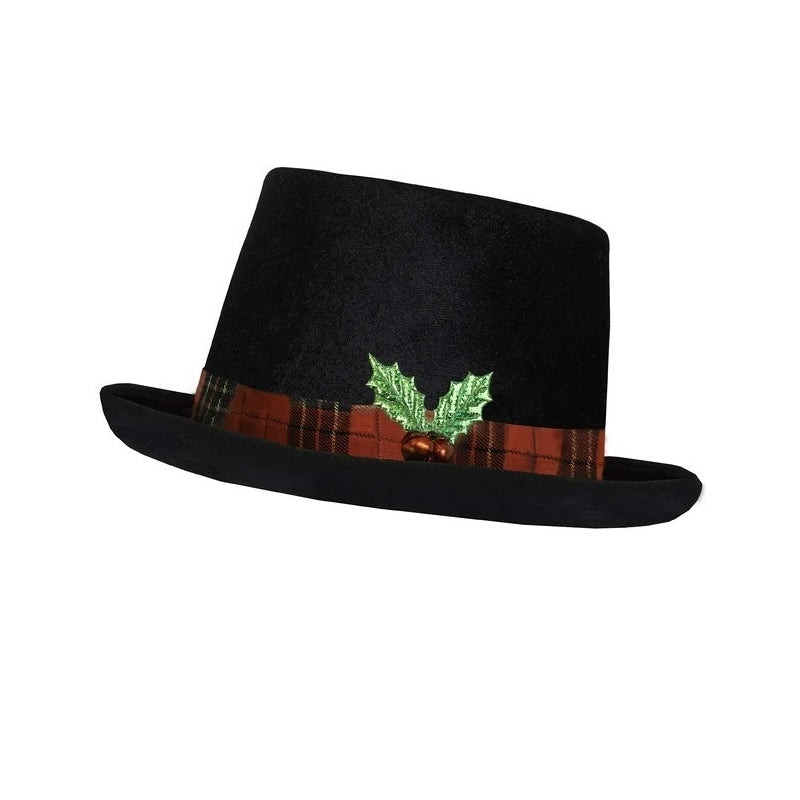 Top Hat Satin with Plaid Band 