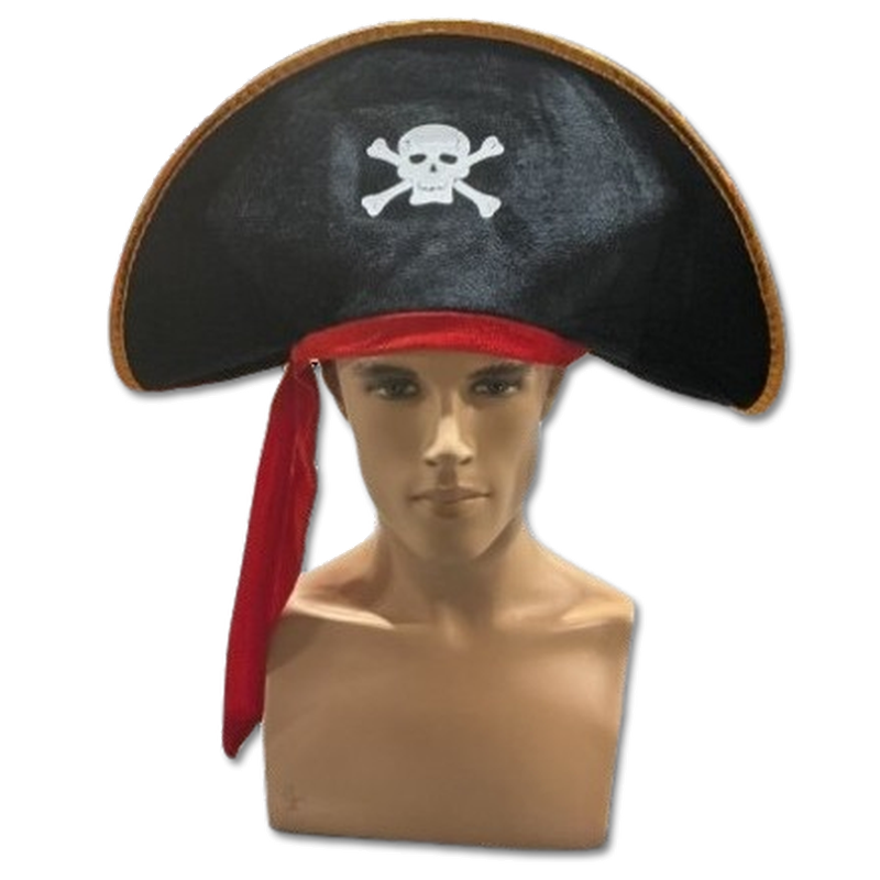 Pirate Hat Bicorn with Skull & Crossbones 