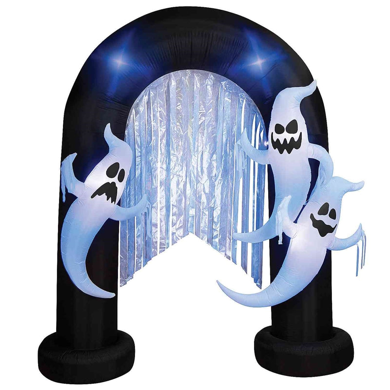 Inflatable Light-up Archway with Ghosts Halloween Decoration