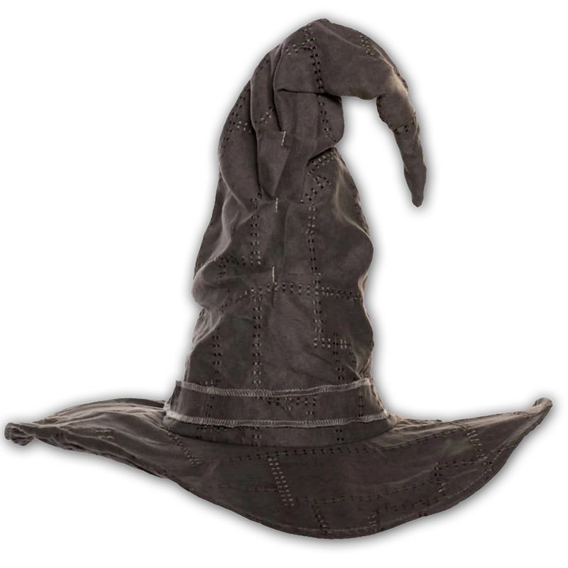 Gray Stitched Witch or Wizard Hat