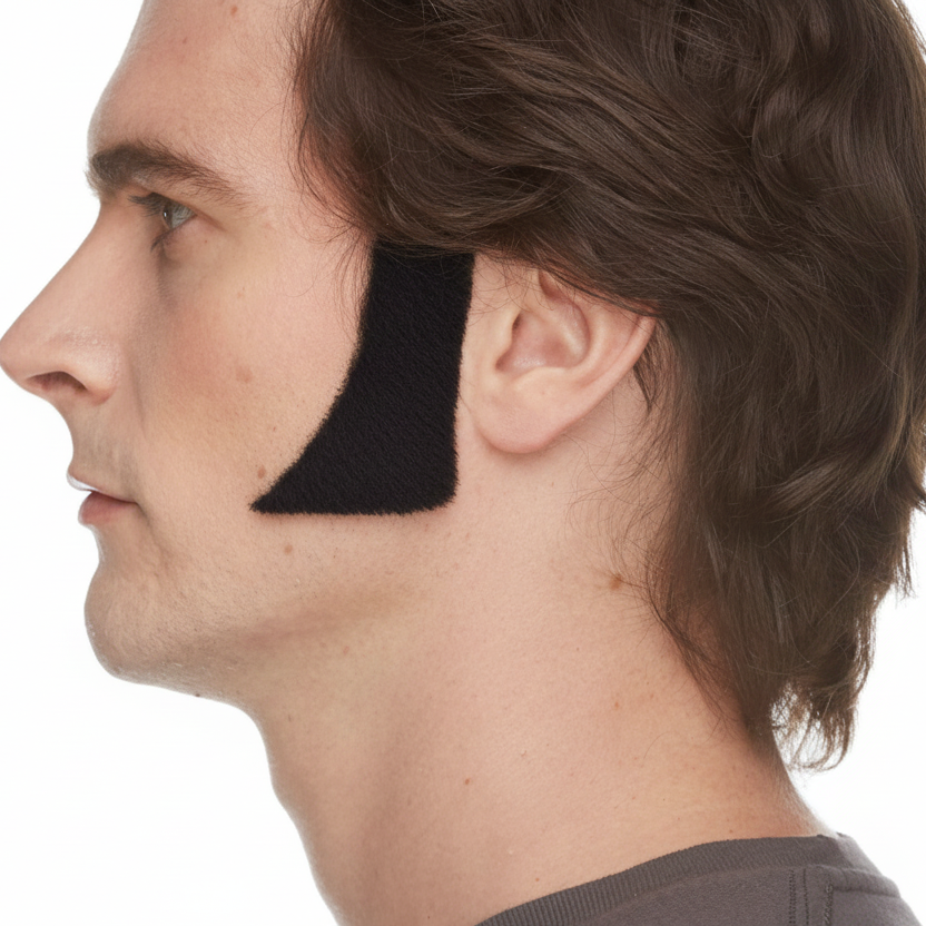 Human Hair Sideburns Mutton Chops