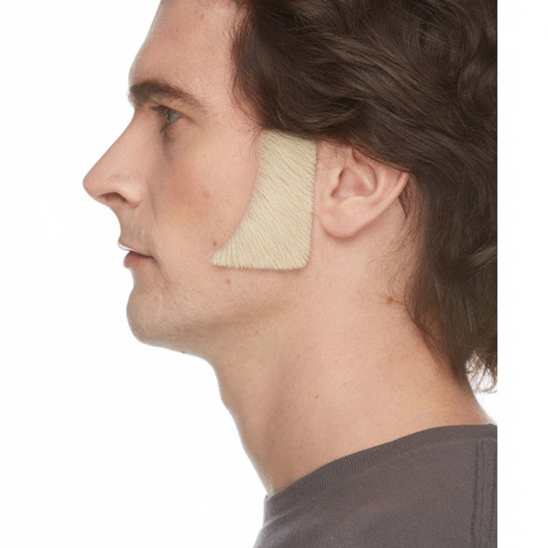 Human Hair Sideburns Mutton Chops