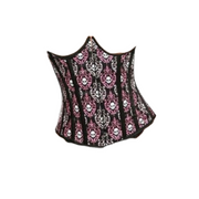 Skull Print Underbust Corset Adult Size Small