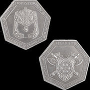 Set of 10 Silver Dwarven LARP Coins 