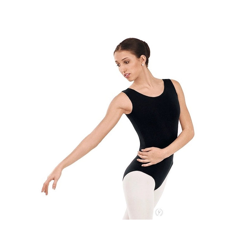 Leotard Cotton Lycra® Tank Adult Black