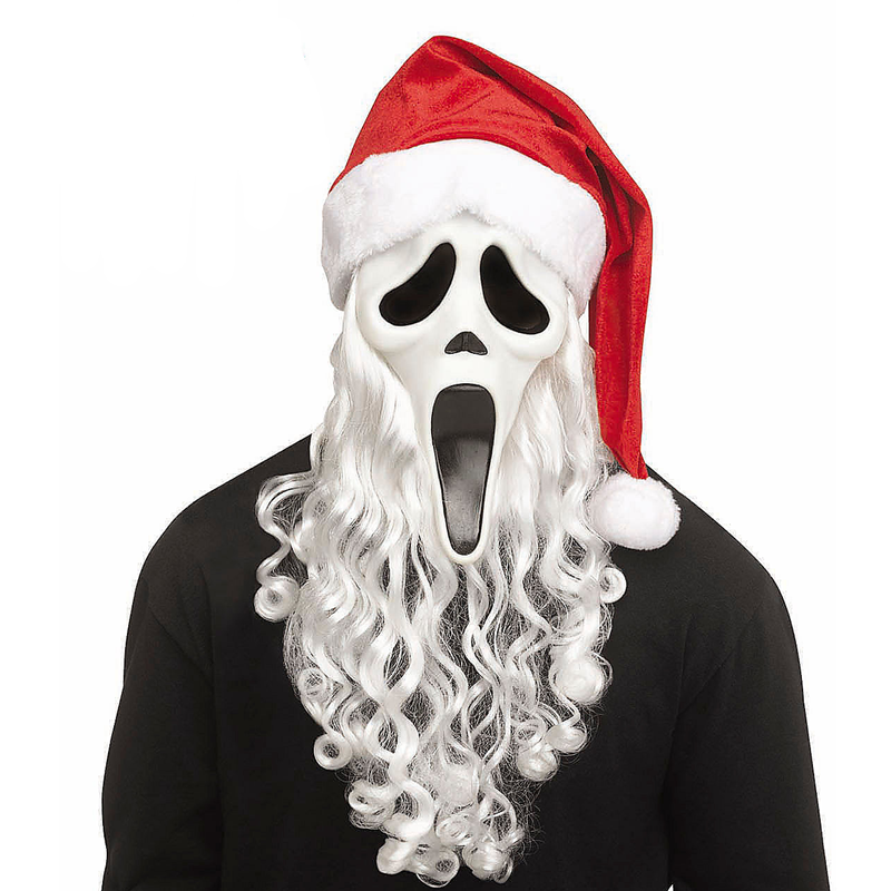 Adults Ghost Face® Full Face Mask with Santa Claus Hat