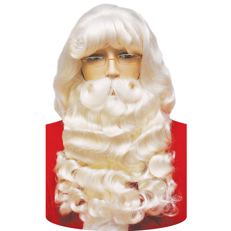 Supreme Santa Wig and Beard Set with Separate Mustache