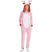 Women’s Pink Rudolph Jumpsuit