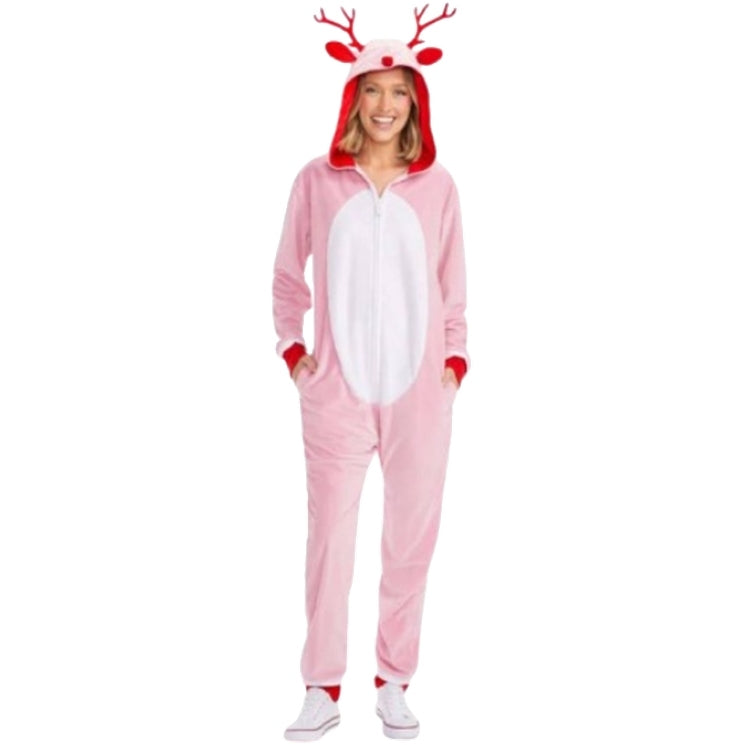 Women’s Pink Rudolph Jumpsuit
