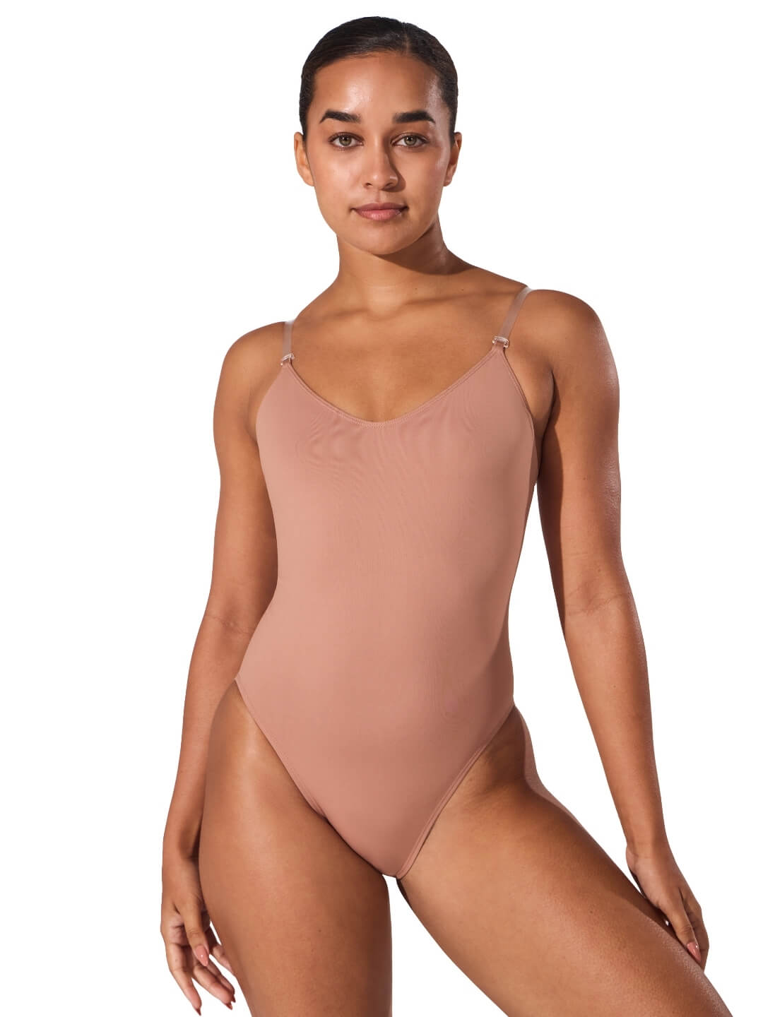 Adult Camisole Leotard with Clear Straps – Capezio Style 3532