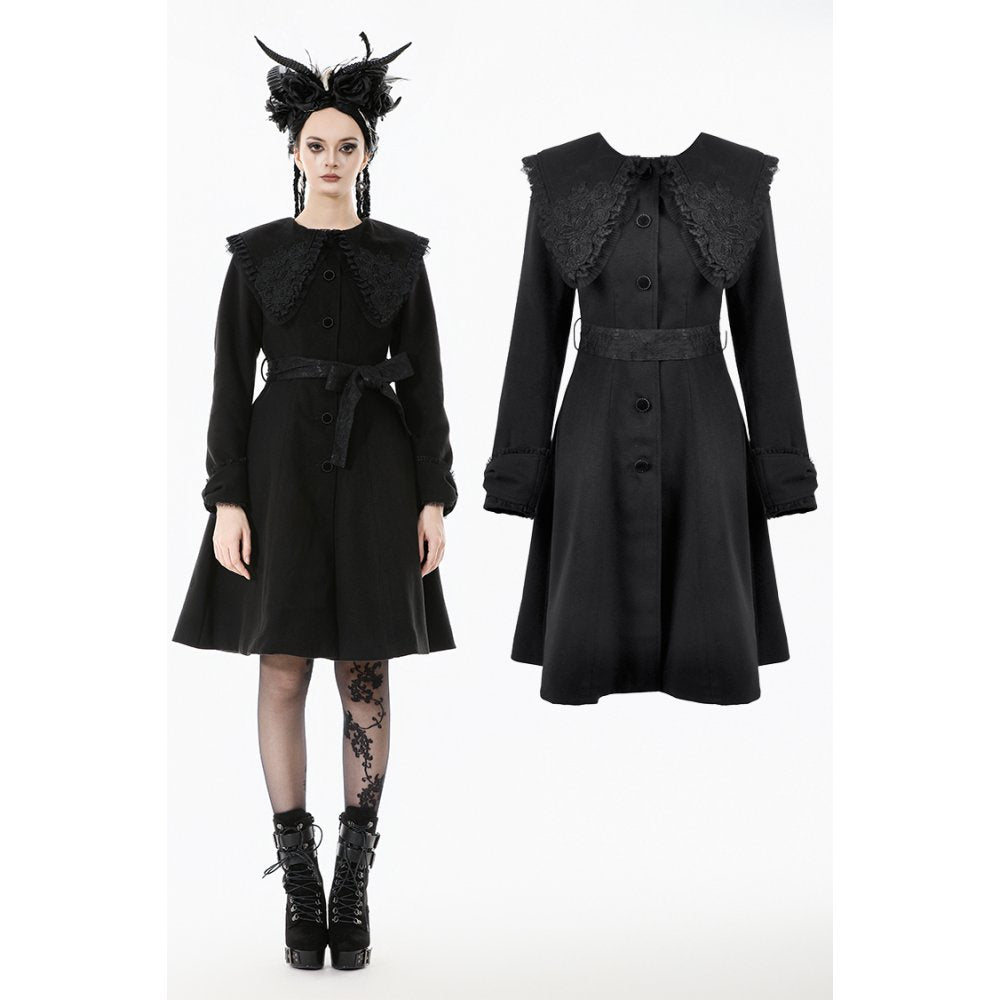 Gothic Bowknot Embroidered Coat
