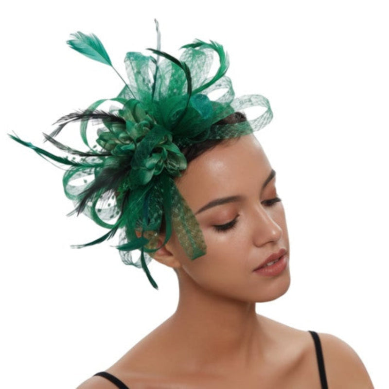 Fascinator Feather Headband with Veil