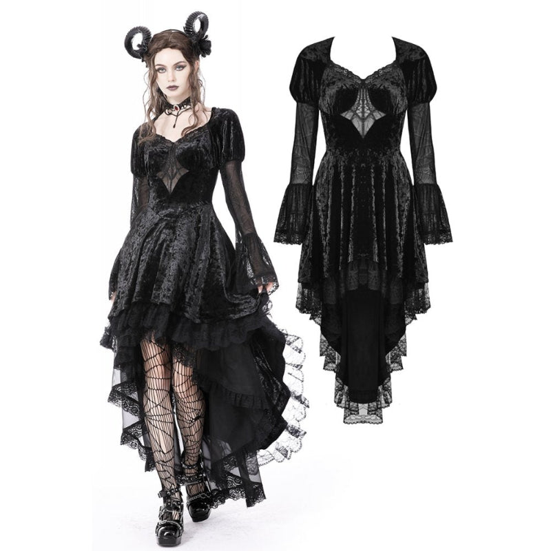 Spider Queen High Low Velvet Dress Adult