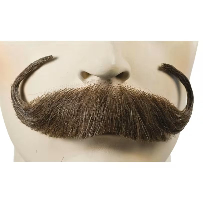 Deluxe Human Hair Handlebar Mustache