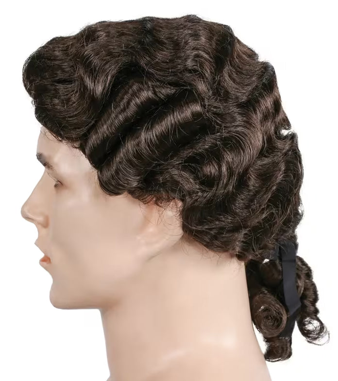 Men's Aristocrat Colonial Wig Brown