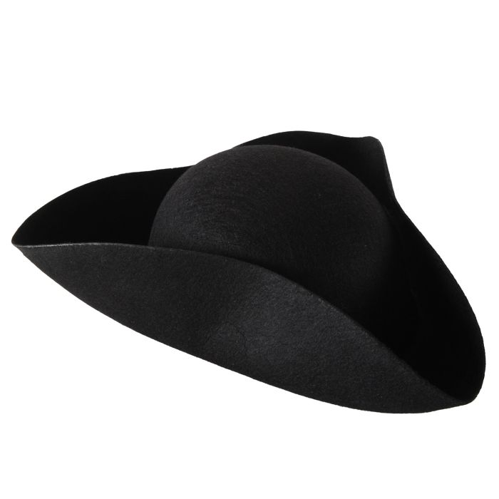 Black Felt Tricorn