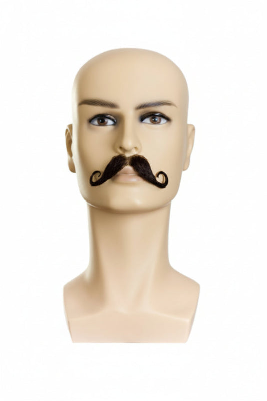 Deluxe Human Hair Handlebar Mustache