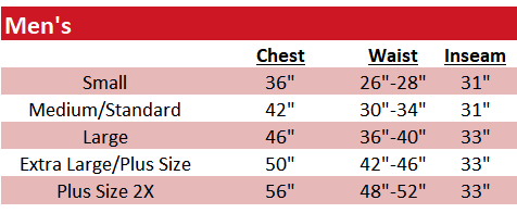 Sizing Chart
