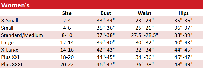 Sizing Chart