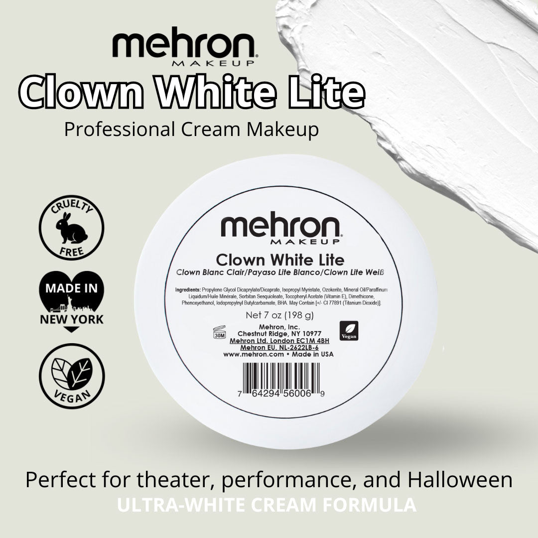 Mehron Clown White Lite Clown Makeup