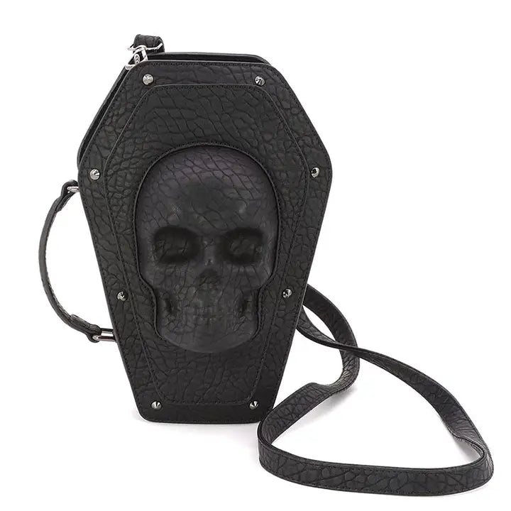 Coffin Bag with Protruded Skull