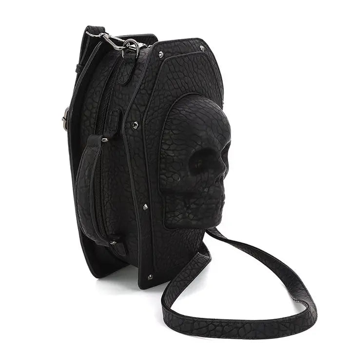 Coffin Bag with Protruded Skull