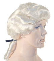 Men's Deluxe Colonial Wig White