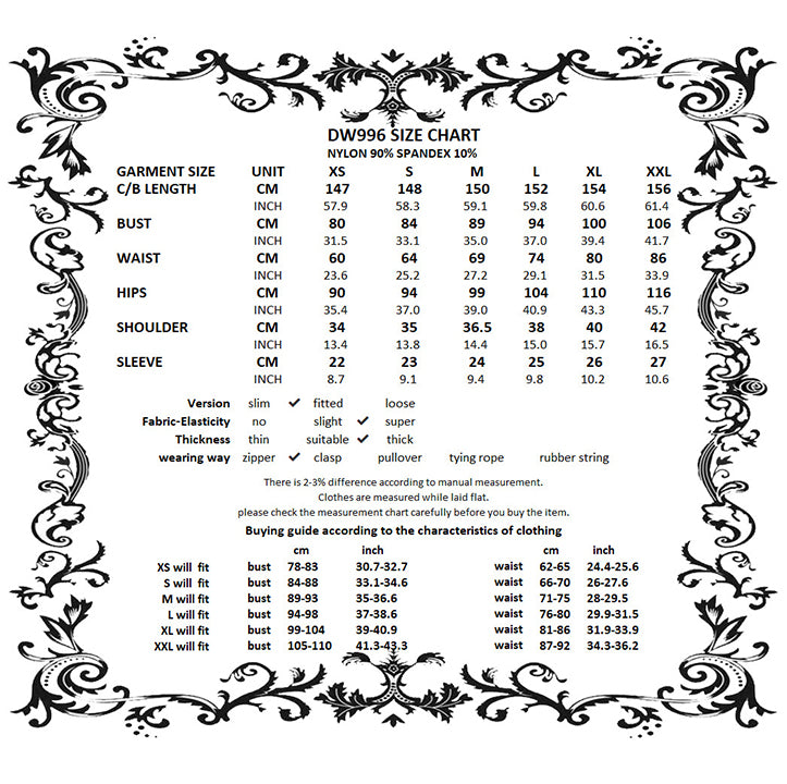 Sizing Chart