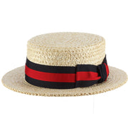 Deluxe Straw Skimmer/Boater Hat