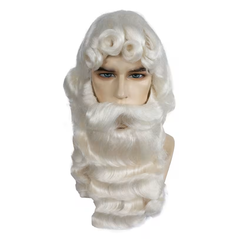 Deluxe Extra Large Santa Wig And Beard Set 001EX