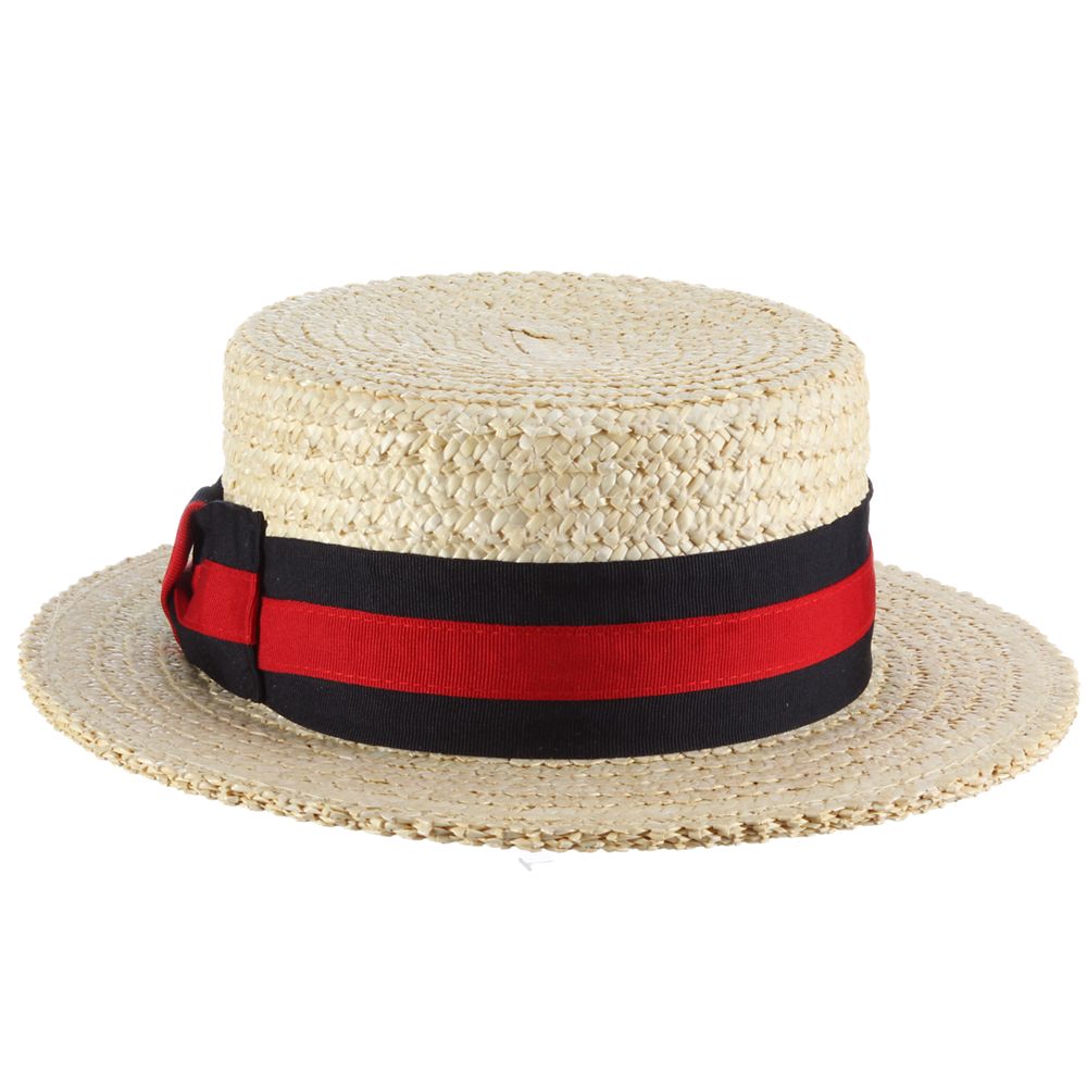 Deluxe Straw Skimmer/Boater Hat